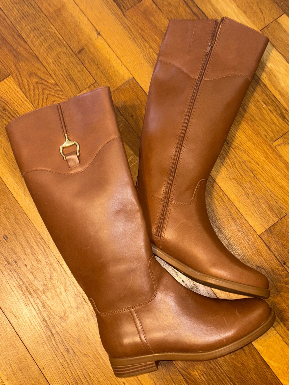 Giani Bernini Tall Riding Boots in Cognac Brown